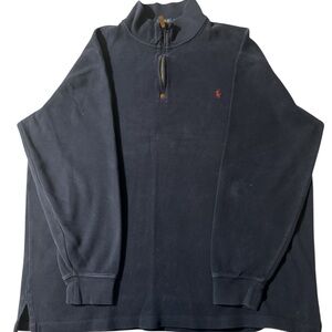Men’s Polo Navy Quarter Zip Pullover